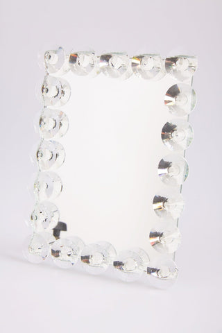 Table Mirror with Round Crystals