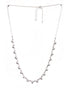 Silver Tube Bead Long Necklace