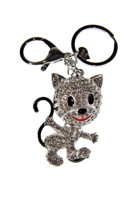 Diamante cat hotsell keyring