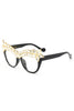 Star Diamante Retro Round Cat Eye Sunglasses
