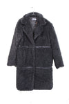 Shaggy Teddy Coat with PU Detail