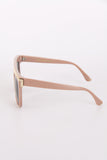 nude chain detail flat top sunglasses side view