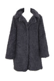 Faux Fur Soft Teddy Bear Coat in dark grey