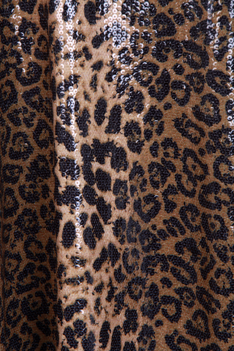 animal print sequin top