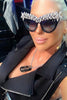 Star Diamante Retro Round Cat Eye Sunglasses