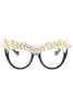 Star Diamante Retro Round Cat Eye Sunglasses