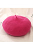 Woolen Beret Hat in hot pink