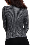 Knitted Ribbed Funnel Neck Jumper