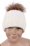 KID Detachable Fur Bobble Pom Pom Hat