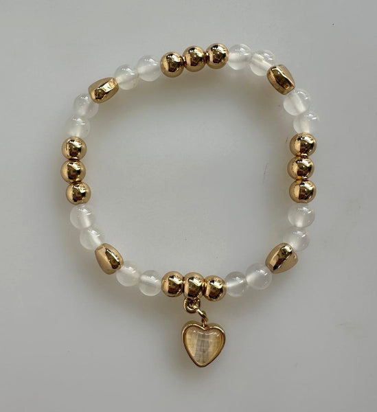 Beaded Bracelet With Heart Element