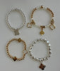Beaded Bracelet With Four Petal Flower