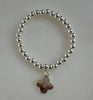 Beaded Bracelet With Four Petal Flower