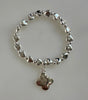Beaded Bracelet With Four Petal Flower