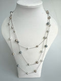 Plain Triple Chain Faux Pearl Necklace