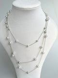 Plain Triple Chain Faux Pearl Necklace
