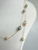 Double Chain Faux Pearl Necklace
