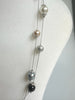 Double Chain Faux Pearl Necklace