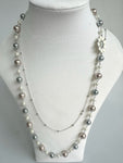 Faux Pearl Necklace With Flower Element
