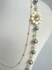 Faux Pearl Necklace With Flower Element