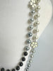Double Chain Faux Pearl Necklace With Floral Element