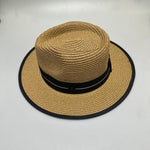 Paper Summer Sun Hat With Fabric Ring And Letter M