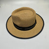 Paper Summer Sun Hat With Fabric Ring And Letter M