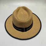 Paper Summer Sun Hat With Fabric Ring And Letter M