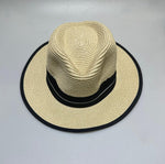 Paper Summer Sun Hat With Fabric Ring And Letter M