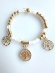 Beaded Bracelet With Dangling Tree Of Live No. 39