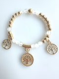 Beaded Bracelet With Dangling Tree Of Live No. 39