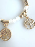 Beaded Bracelet With Dangling Tree Of Live No. 39