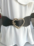 Heart Buckle Pu Summer Chunky Belt