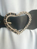Heart Buckle Pu Summer Chunky Belt