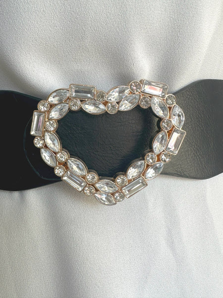Diamante Buckle Pu Summer Chunky Belt