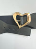 Heart Buckle Pu Summer Chunky Belt
