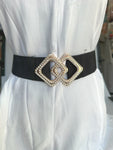 Diamante Buckle Pu Summer Chunky Belt