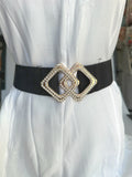 Diamante Buckle Pu Summer Chunky Belt