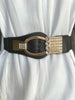 Diamante Buckle With Diamante Blocks Pu Summer Chunky Belt