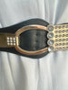 Diamante Buckle With Diamante Blocks Pu Summer Chunky Belt