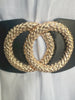 Different Shapes Of Golden Buckle Pu Summer Chunky Belt
