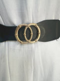 Double Ring Buckle Pu Summer Chunky Belt