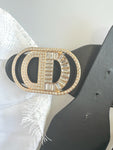 Diamante Buckle Pu Summer Chunky Belt