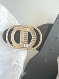 Diamante Buckle Pu Summer Chunky Belt