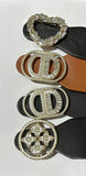 Diamante Buckle Pu Summer Chunky Belt