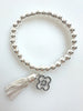Beaded Alloy Bracelet With Dangling Bits