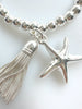 Beaded Alloy Bracelet With Dangling Bits