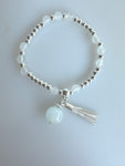 Beaded Bracelet With Jade Like Ball And Tassel No. 31