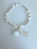Beaded Bracelet With Jade Like Ball And Tassel No. 31