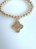 Beaded Alloy Bracelet With Dangling Bits