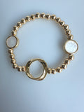 Beaded Bracelet With  Artificial Shell And Ring No. 37